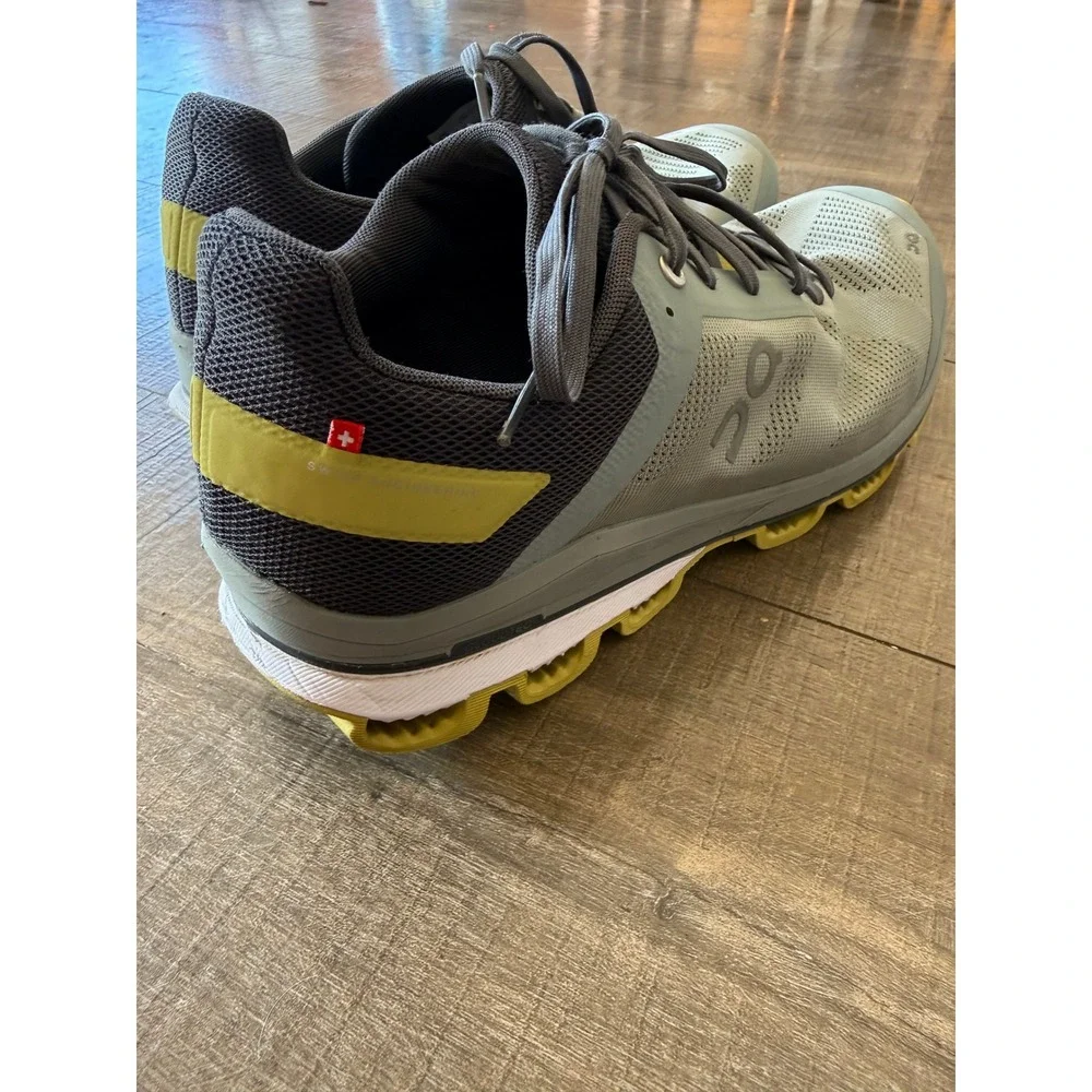 On Running Cloudswift Mens Running Shoes Size 12.5 US Grey‎ Yellow Outdoor